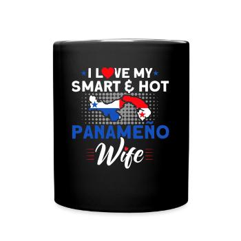 Heiße Panameno-Frau Panama Souvenir - Tasse einfarbig - Schwarz - Vorne