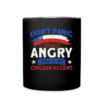 My Chilean Accent Chile Souvenir - Full Colour Mug - black - Front