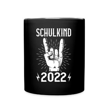 Schulkind 2022 - Tasse einfarbig - Schwarz - Vorne