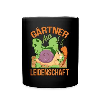 Gärtner aus Leidenschaft Gärtner Geschenk Lustig - Tasse einfarbig - Schwarz - Vorne