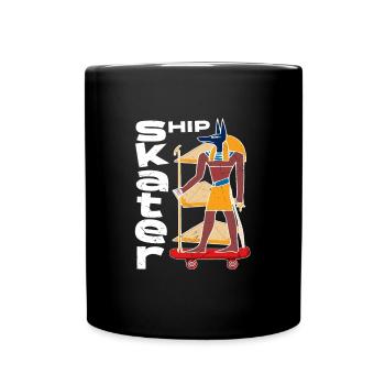 Skater Pyramid Hip Pharaoh Skateboarder Gifts - Full Colour Mug - black - Front