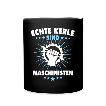 Maschinist Sprüche Maschinisten - Tasse einfarbig - Schwarz - Vorne