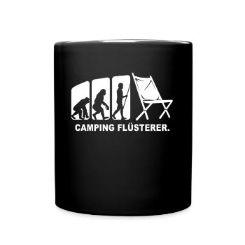 Campen Wohnwagen Camping Flüsterer - Tasse einfarbig - Schwarz - Vorne
