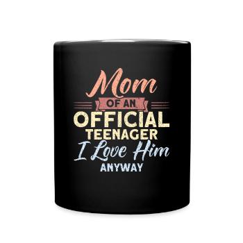 Mein Sohn freigeschaltet LVL Familie - Tasse einfarbig - Schwarz - Vorne