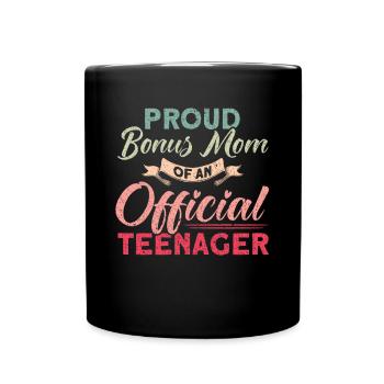 Mère bonus d’une famille d’adolescents officielle - Mug uni - noir - Devant