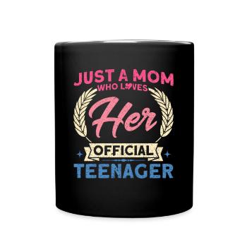 Maman aime son adolescent officiel - Mug uni - noir - Devant
