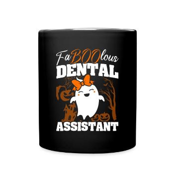 Dentist Halloween Costume Dental Assistant - Full Colour Mug - black - Front