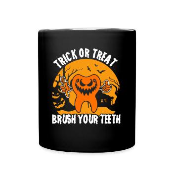 Dentist Halloween Costume Dental Assistant - Full Colour Mug - black - Front