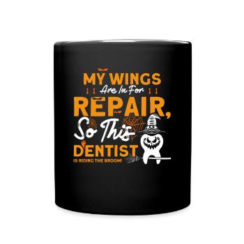 Dentist Halloween Costume Dental Assistant - Full Colour Mug - black - Front