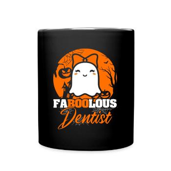 Dentist Halloween Costume Dental Assistant - Full Colour Mug - black - Front