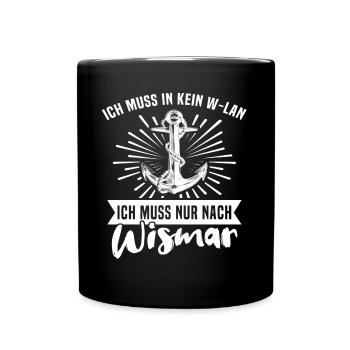 Wismar - Tasse einfarbig - Schwarz - Vorne