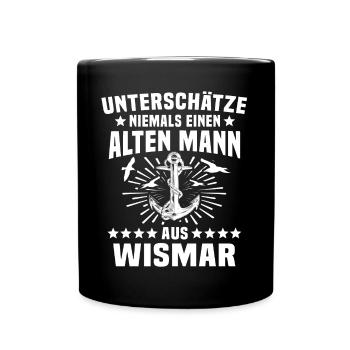 Wismar - Tasse einfarbig - Schwarz - Vorne