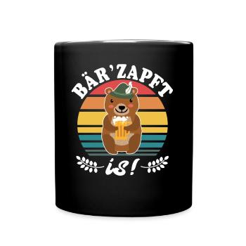 Bier Bayern Dialekt Bär Volksfest Biersprüche - Tasse einfarbig - Schwarz - Vorne