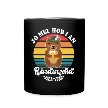 Bier Bayern Dialekt Bär Volksfest Biersprüche - Tasse einfarbig - Schwarz - Vorne