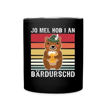 Bier Bayern Dialekt Bär Volksfest Biersprüche - Tasse einfarbig - Schwarz - Vorne
