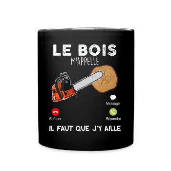 La Tronçonneuse M'appelle Humour Homme - Mug uni - noir - Devant