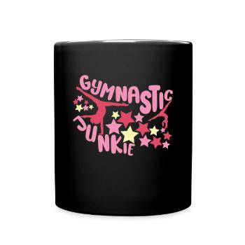Gymnastic Junkie Design - Idée cadeau de gymnaste drôle - Mug uni - noir - Devant