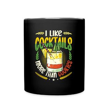 Like Cocktails More Than Cookies Christmas In July - Full Colour Mug - black - Front