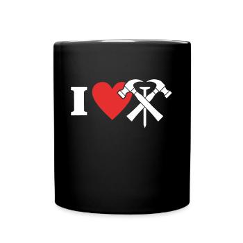 Couvreur Amour J’aime Toiture - Mug uni - noir - Devant