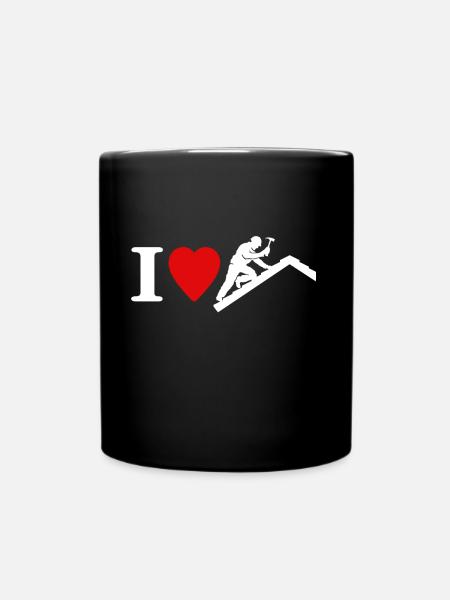 Couvreur Amour J’aime Toiture - Mug uni - noir