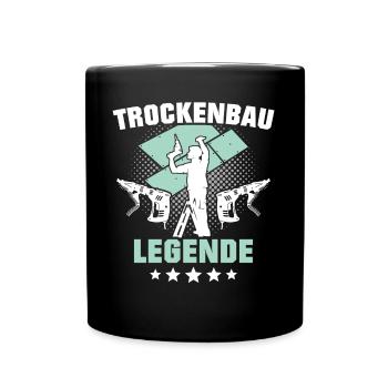Trockenbauer Trockenbaumonteur Trockenbau - Tasse einfarbig - Schwarz - Vorne