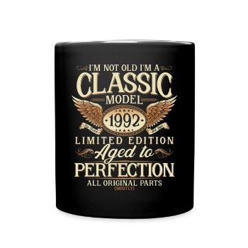 Né en 1992 Vintage Cadeau d’anniversaire - Mug uni - noir - Devant