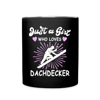 Dachdecker Handwerker Dachdecken - Tasse einfarbig - Schwarz - Vorne