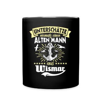 Wismar Ostsee Wismarer Urlaub - Tasse einfarbig - Schwarz - Vorne