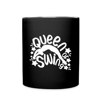 Queen Of Swing- Funny Gymnastics Gift Idea - Full Colour Mug - black - Front