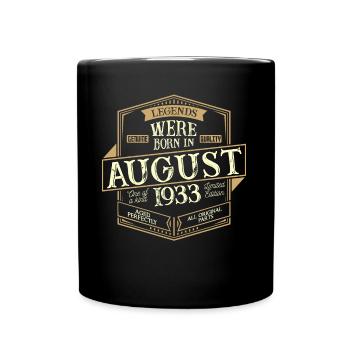 Homme d'anniversaire d'août 1933 - Mug uni - noir - Devant