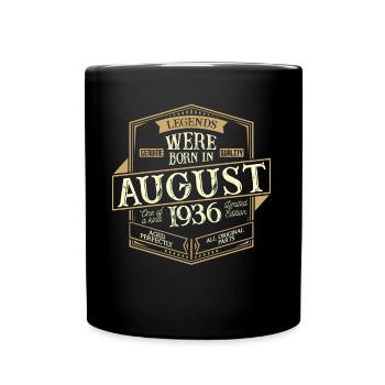 Août 1936 Anniversaire homme - Mug uni - noir - Devant