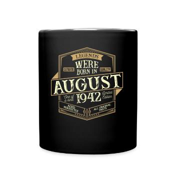August 1942 birthday man - Full Colour Mug - black - Front
