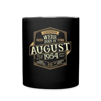 August 1954 Birthday Man - Full Colour Mug - black - Front
