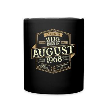 August 1968 Birthday Man - Full Colour Mug - black - Front