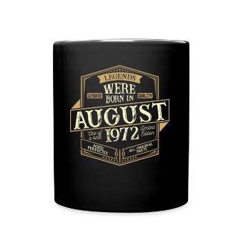 August 1972 birthday man - Full Colour Mug - black - Front