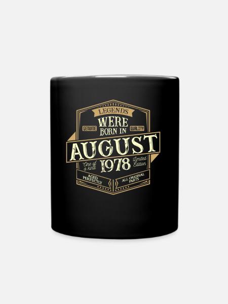 Août 1978 Anniversaire Homme - Mug uni - noir