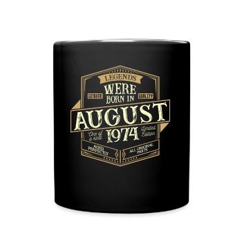 Août 1974 Anniversaire Homme - Mug uni - noir - Devant