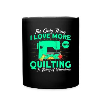 Seamstresses Quilting Lovers Quilting - Full Colour Mug - black - Front