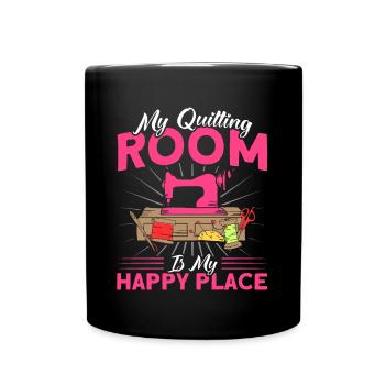 Seamstresses Quilting Lovers Quilting - Full Colour Mug - black - Front