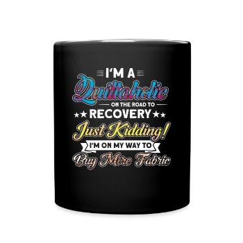 Seamstresses Quilting Lovers Quilting - Full Colour Mug - black - Front