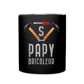 Bricolage Super Papy Bricoleur - Mug uni - noir - Devant