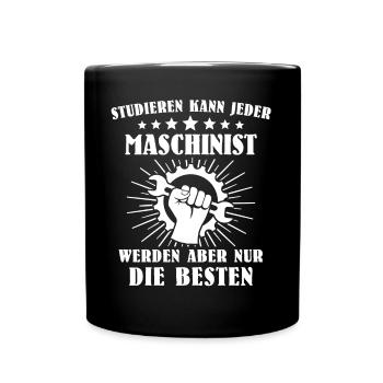 Maschinist - Tasse einfarbig - Schwarz - Vorne