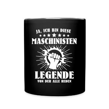 Maschinist - Tasse einfarbig - Schwarz - Vorne