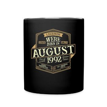 Août 1992 Anniversaire Homme - Mug uni - noir - Devant