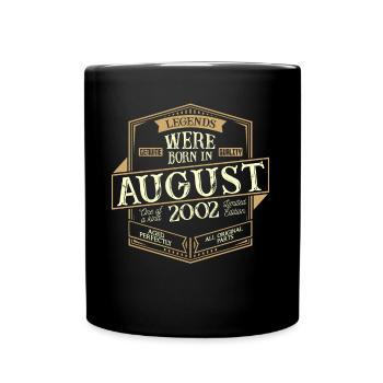 Août 2002 Anniversaire Homme - Mug uni - noir - Devant
