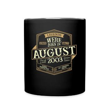 Août 2003 Anniversaire Homme - Mug uni - noir - Devant