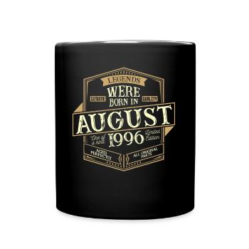 Août 1996 Anniversaire Homme - Mug uni - noir - Devant