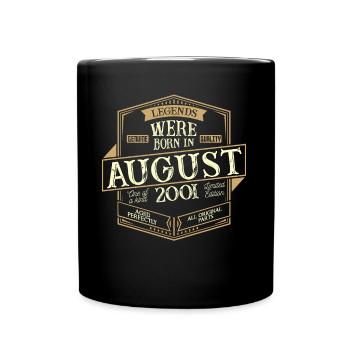 Août 2001 Anniversaire Homme - Mug uni - noir - Devant