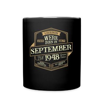 Septembre 1948 Anniversaire homme - Mug uni - noir - Devant