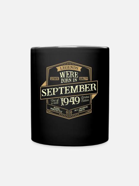 September 1949 Birthday man - Full Colour Mug - black